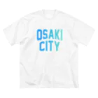 JIMOTO Wear Local Japanの大崎市 OSAKI CITY　ロゴブルー ビッグシルエットTシャツ