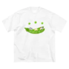 めいぷるのえんどう豆にゃ ビッグシルエットTシャツ