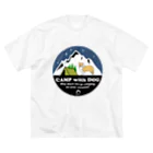 Kazunari0420のCamp with dog (ボーダーコリー　レッド） ビッグシルエットTシャツ