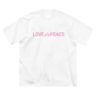 LOVE 💩 PEACEのLOVE💩PEACE ”PINK” ビッグシルエットTシャツ