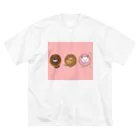 ともえのえ - 柴犬とか動物色々のShiba Donut (pink color) ビッグシルエットTシャツ