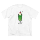 HIDEPAINT　SUZURI店のメロンソーダ ビッグシルエットTシャツ