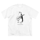 騒音のない世界 SHOPの騒音のない世界のペンギンウェア 루즈핏 티셔츠