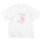 hay⋆のusamochi@complete of vaccination ビッグシルエットTシャツ