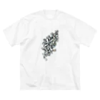 HIDEPAINT　SUZURI店のTOGE　アイス ビッグシルエットTシャツ