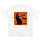 ねこねこ堂の黒猫　TRICK OR TREAT Big T-Shirt