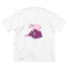 アコモ・マユラスのFruits-kaba (dragon fruit) ビッグシルエットTシャツ