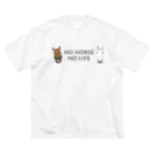 SHOP HAPPY HORSES（馬グッズ）のスピプーロゴ ビッグシルエットTシャツ