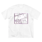 ねずみさんのブティックのengawa 紫 ビッグシルエットTシャツ