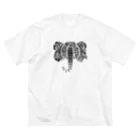 HK_Designのelephant ビッグシルエットTシャツ