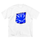 MUGURa-屋の青バリエーション ビッグシルエットTシャツ