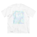 sakura-tornのきらめくブルー ビッグシルエットTシャツ