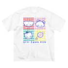 🌈キクチンのおみせやさん🌈のぎょーざわくん&フレンズ ビッグシルエットTシャツ