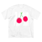 2ko1のさくらんぼ ビッグシルエットTシャツ