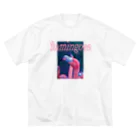 PhotoCollé フォトコラージュのFlamingo・フラミンゴ  ビッグシルエットTシャツ