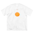 ××（めめ）@羽織ると可愛いデザインのリアル目玉焼き ビッグシルエットTシャツ