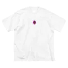 お花のクローゼットのパープルのパンジー ビッグシルエットTシャツ