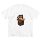 ちょこねこshopのカカオ豆とちょこねこビッグシルエットTシャツ Big T-Shirt