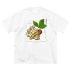 脂身通信Ｚの秋田県産の松茸（スライス） ビッグシルエットTシャツ
