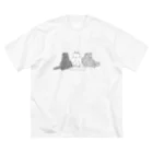 amemugi（あめむぎ）の変な座り方のネコたち。 Big T-Shirt