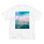 【ホラー専門店】ジルショップの油絵風の癒しデザイン(ターコイズブルー) Big T-Shirt