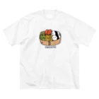 小粒パンダのおみせの小粒パンダOBENTO！ ビッグシルエットTシャツ