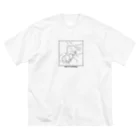 YamamoriMeidoの寝ているトイプードル ビッグシルエットTシャツ