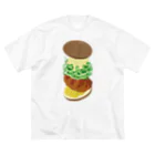 AWESOME HAMBURGERのロースカツバーガー ビッグシルエットTシャツ