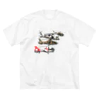 3DCGからのぉ～の4heli2 ビッグシルエットTシャツ