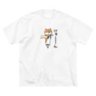 DECORの三色トラにゃんこ　にゅーんver. ビッグシルエットTシャツ