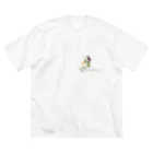 みみはんこ/消しゴムはんこのKokopelli (+logo) ビッグシルエットTシャツ