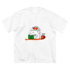 kurogoma.の本を読む女の子 ビッグシルエットTシャツ