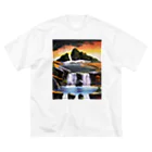 Isseyの奇山の滝 ビッグシルエットTシャツ
