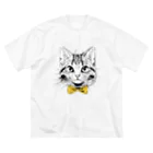 もじゃクッキーの黄色蝶ネクタイの猫 Big T-Shirt