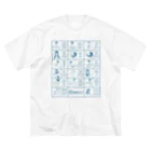 交流雑貨 COMETI（コメチ）の建設現場で使うベトナム語（ブルー） ビッグシルエットTシャツ