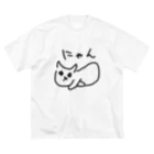 ののの猫屋敷の【もめん】 ビッグシルエットTシャツ