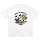 mincruのねこのたわむれ ビッグシルエットTシャツ