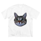 ねこやのキジトラねこ ビッグシルエットTシャツ