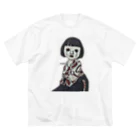 【ホラー専門店】ジルショップのホラー市松人形(切り抜き) ビッグシルエットTシャツ