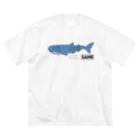 mincruのサメ図鑑_ジンベイザメ ビッグシルエットTシャツ