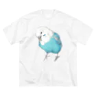 森図鑑の[森図鑑]セキセイインコ オパーリン ビッグシルエットTシャツ