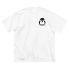 イラスト MONYAAT のワンポイント　ぶわっとな スズメがちゅん02 Big T-Shirt