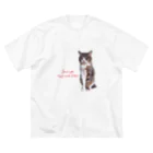 犬猫生活チャリティーショップのまったりボス by コンドリア水戸さん ビッグシルエットTシャツ