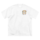 イラスト MONYAAT の食パンくんこげたくん ビッグシルエットTシャツ