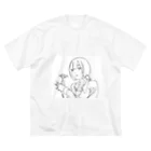 vanillasの花持つ子 ビッグシルエットTシャツ