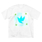 武者小路夕桐の青い鳥と四葉 ビッグシルエットTシャツ
