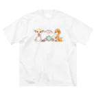 Heaven Monkeyのキツネのティータイム ビッグシルエットTシャツ