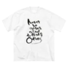 kichi_designの毛筆ロゴアートデザイン ビッグシルエットTシャツ