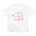 手描きのちゃみおんのpeace of mind (心の平和) ビッグシルエットTシャツ