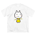 Drecome_Designの【悪巧み】うさねこ【腹黒】 ビッグシルエットTシャツ